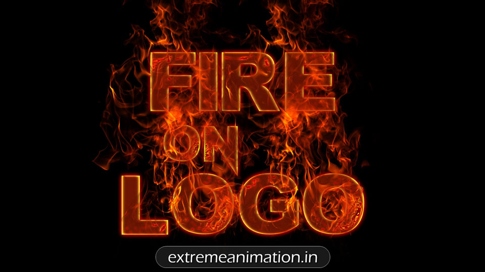 Fire on Logo Text Effect