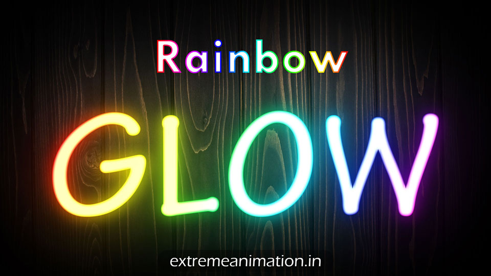 Rainbow Glow Text Effect